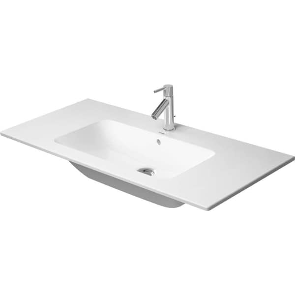 Washbasin 40" Me By Starck w/Overflow+FaucetDeck, 1 Hole Wh